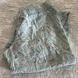 J. Crew Mint Pajama Pants with Polar Bear Print